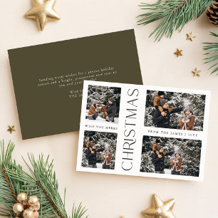 Feliz feriado tarjeta de Navidades de fotografía f
