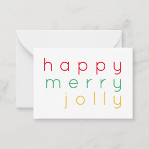 FELIZ FERRY JOLLY 3.5x2.5 Tarjeta de nota para Nav