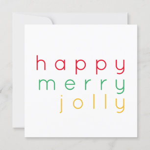 FELIZ FERRY JOLLY 5.25 Tarjeta de Navidad plana cu