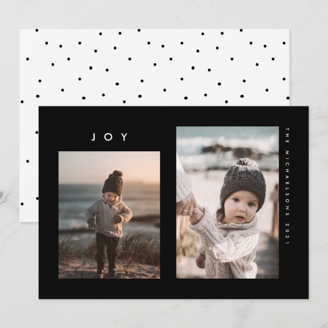 FELIZ FESTIVIDAD Añada su foto familiar (Anverso / Reverso)