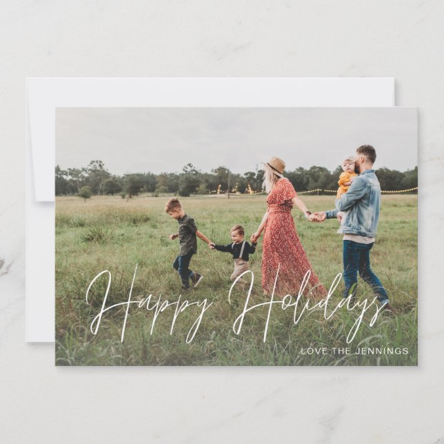 Feliz Festividades Tarjeta de texto moderno Photo  (Anverso)