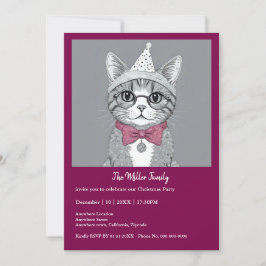 Feliz fiesta de Año Nuevo - Gato disfrazado