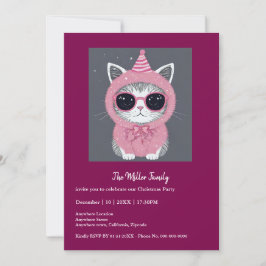 Feliz fiesta de Año Nuevo - Gato disfrazado