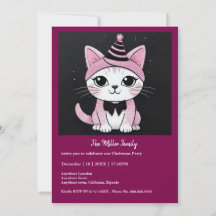 Feliz fiesta de Año Nuevo - Gato disfrazado