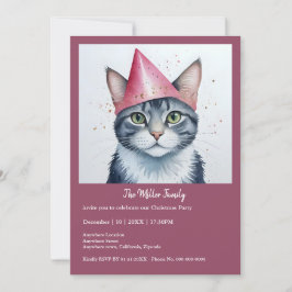 Feliz fiesta de Año Nuevo - Gato disfrazado