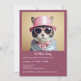 Feliz fiesta de Año Nuevo - Gato disfrazado