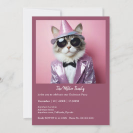 Feliz fiesta de Año Nuevo - Gato disfrazado