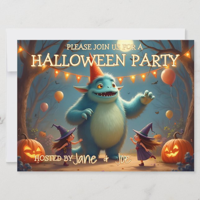 Feliz fiesta de Halloween para niños (Anverso)