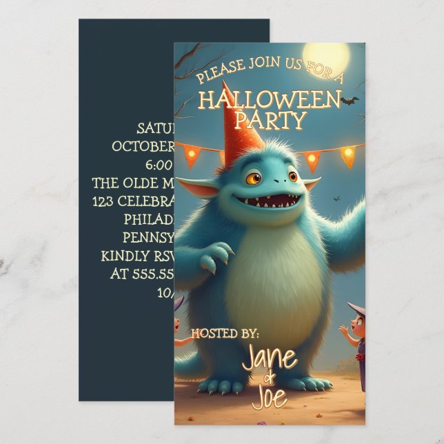 Feliz fiesta de Halloween para niños (Anverso / Reverso)