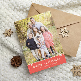 FELIZ fiesta de NAVIDAD simple brillo rojo