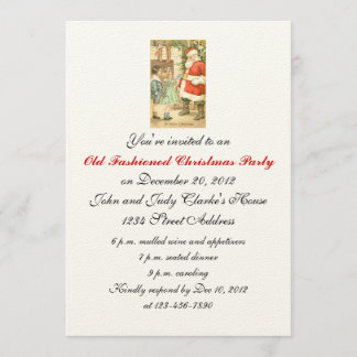 Feliz fiesta navideña invitaciones a Santa Vieja