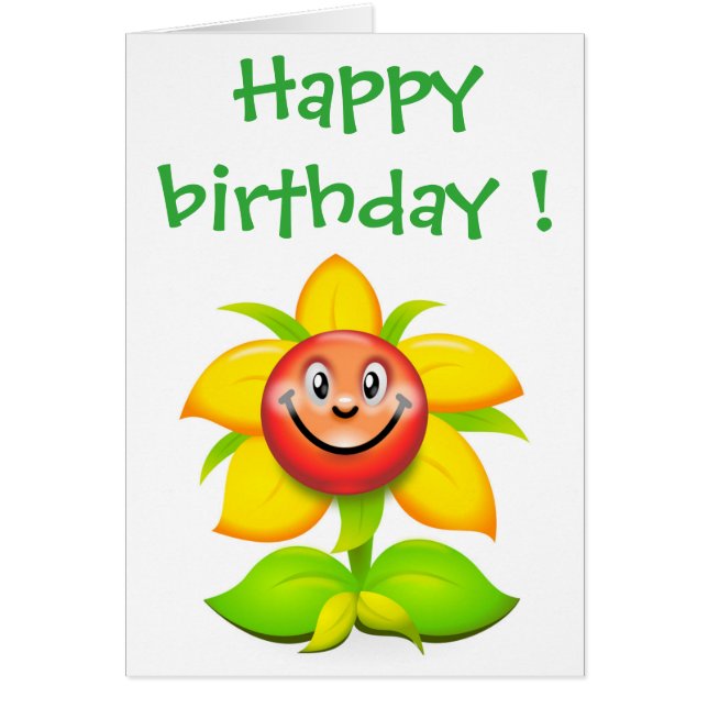 "FELIZ FLORES DE CARA DE CUMPLEAÑOS (Frente)