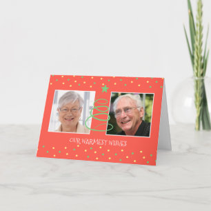 Feliz foto a los abuelos de Navidad a los nietos