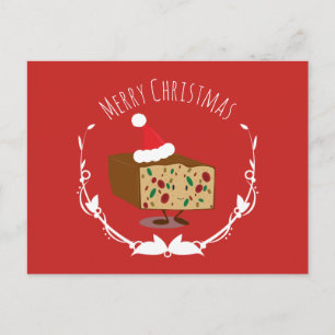 Feliz Fruitcake Feliz Navidad   Postal