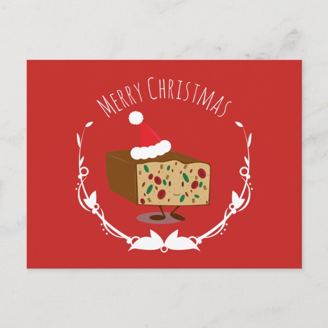Feliz Fruitcake Feliz Navidad | Postal (Anverso)