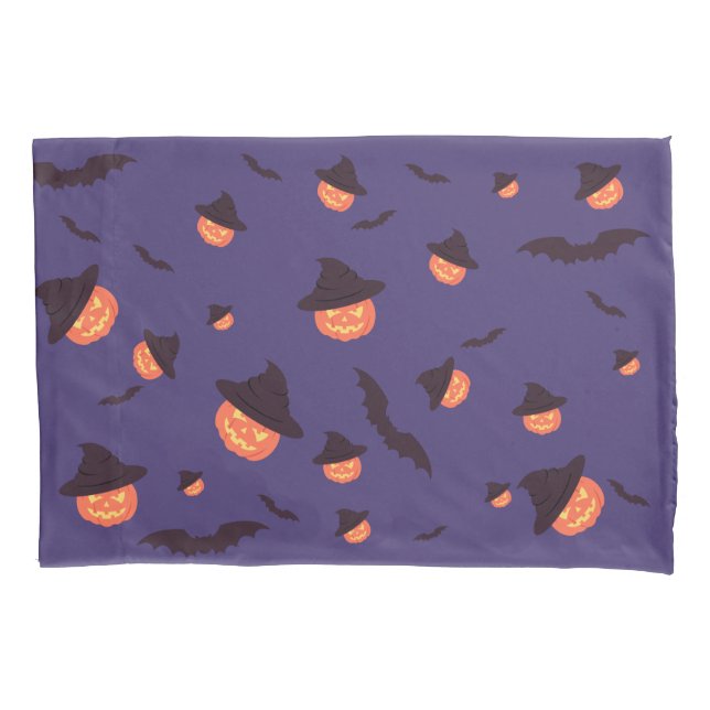 Feliz Funda de calabaza de Halloween y almohada de (Anverso)