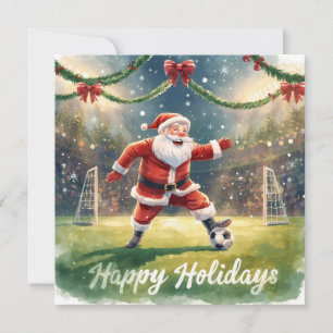 Feliz fútbol   Vacaciones Papá Noel Navidad