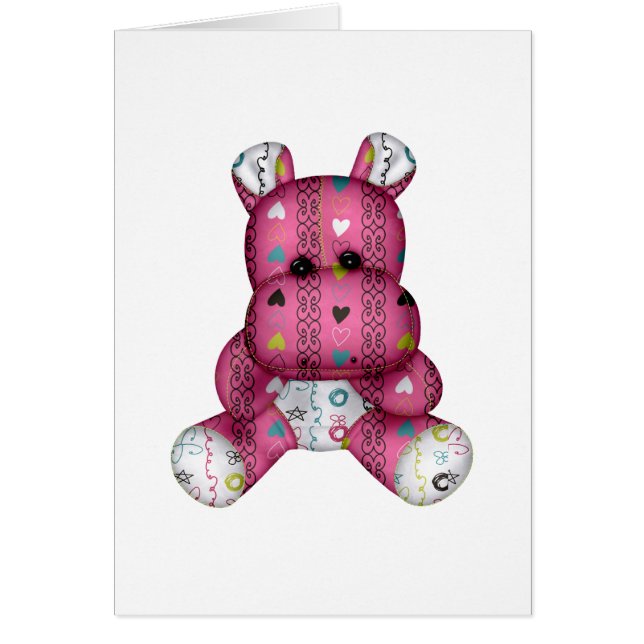 feliz garabato de corazones hippo (Frente)