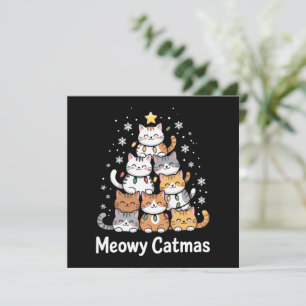 Feliz Gat Navidad Gato Árbol de Navidad Santa Navi