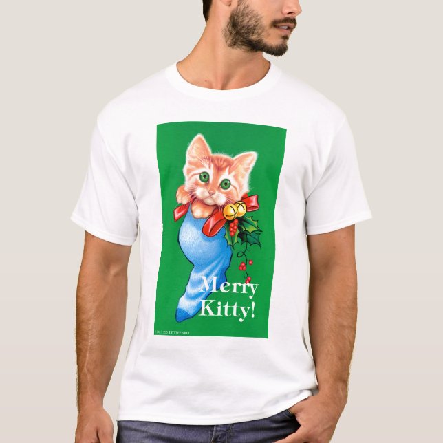 ¡Feliz gatito! Camiseta blanca (Anverso)