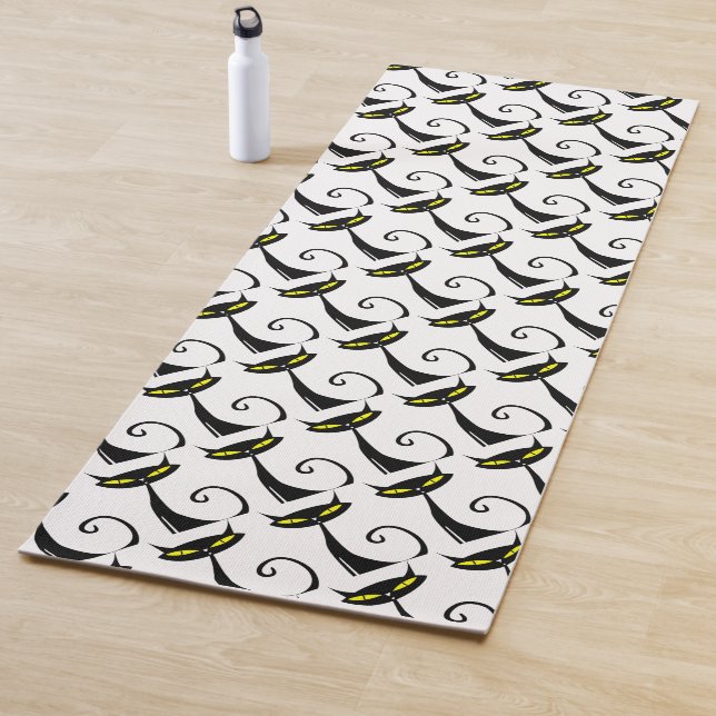 Feliz Gato Negro de Halloween | Yoga Mat (In situ)