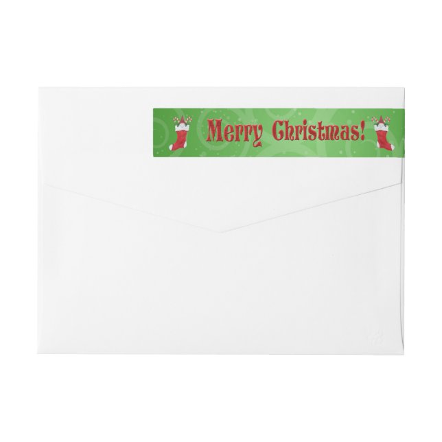 Feliz Gnome de Navidad en los agitados baños verde (Reverso)