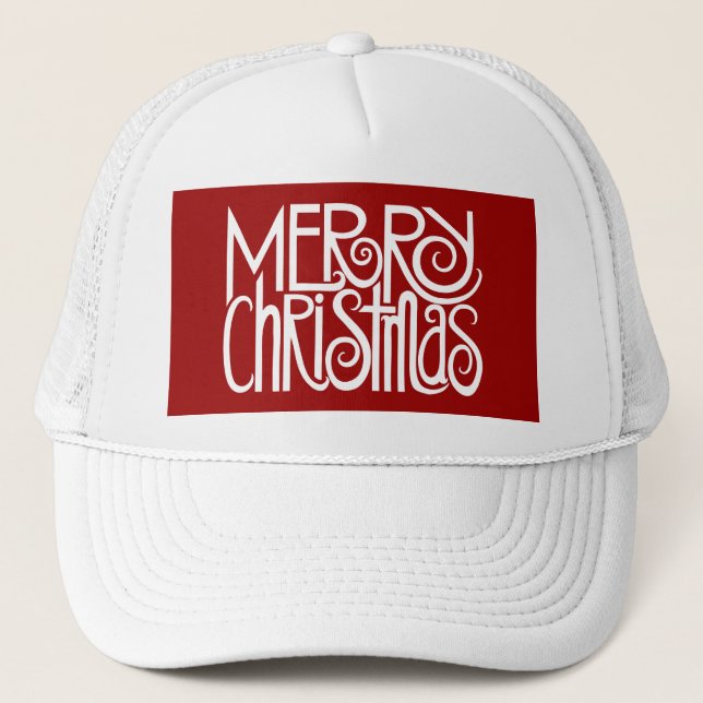 Feliz Gorra Blanco de Navidad (Anverso)