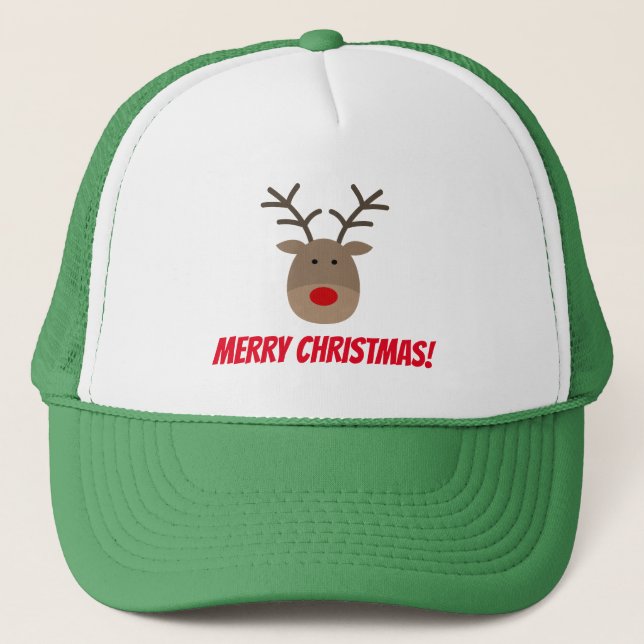 Feliz gorra divertido de la fiesta de Navidad con (Anverso)