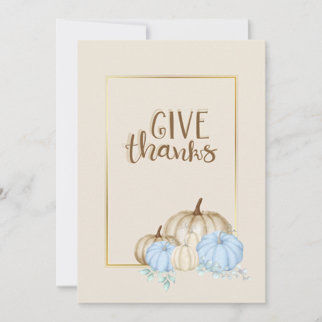 Feliz gracias por dar la tarjeta de invitación a l (Anverso)