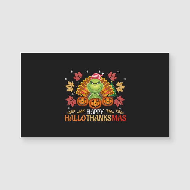 feliz hallo thanksmas Magnetic Card (Anverso)