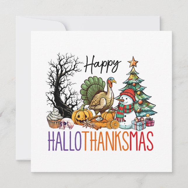 Feliz Hallothanksmas Clipart (Anverso)