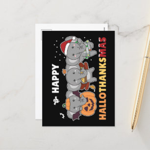 Feliz Hallothanksmas Elefante Navidad Elefante H
