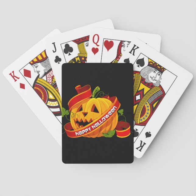 Feliz Halloween 6 Cartas de Juego (Reverso)