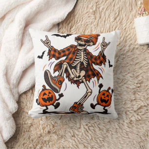 Feliz Halloween - Almohada de Esqueleto Bailando
