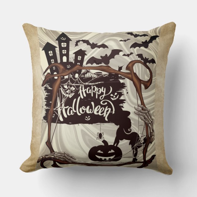 Feliz Halloween, Almohada Decorativa (Anverso)