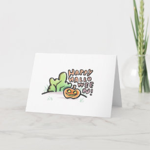 Feliz Halloween Blank Tarjeta de felicitación {Hal