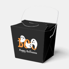 Feliz Halloween Boo Fantasma Caja de Favor Negra