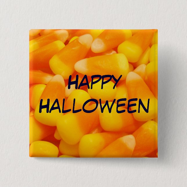Feliz Halloween botones Botón de Caramelo de Maíz (Anverso)