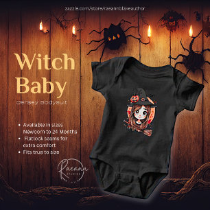 Feliz Halloween Bruja Bebé Jersey Bodysuit