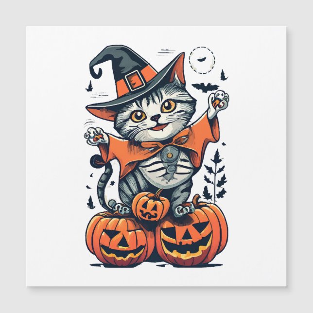 Feliz Halloween Bruja Gato (Anverso)