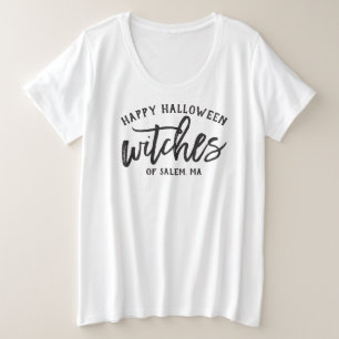 Feliz Halloween Brujas Ciudad Personalizada Negro