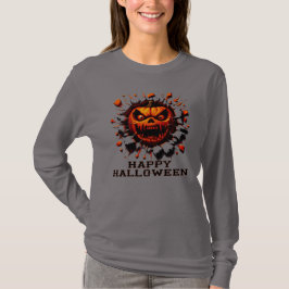 Feliz Halloween Calabaza Rompiendo Camiseta