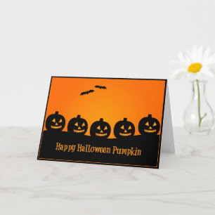 Feliz Halloween Calabaza - Tarjeta de Halloween