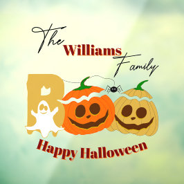 Feliz Halloween Calcomanía de Ventana de Calabaza