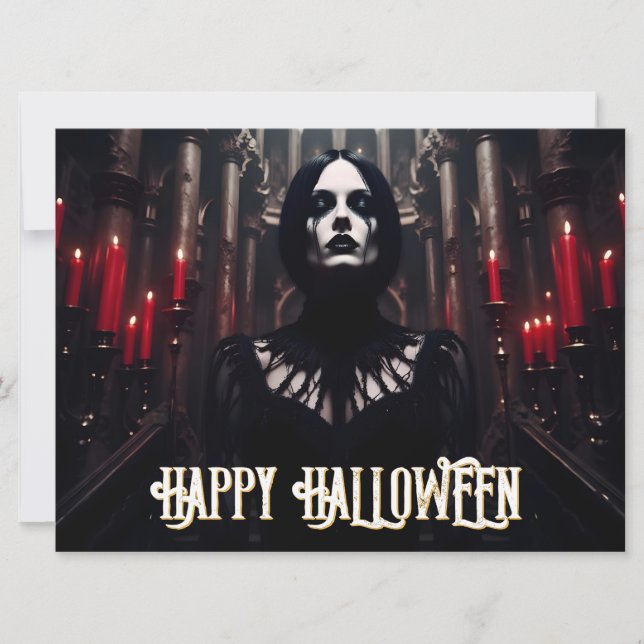Feliz Halloween - Celebración Gótica Oscura (Anverso)