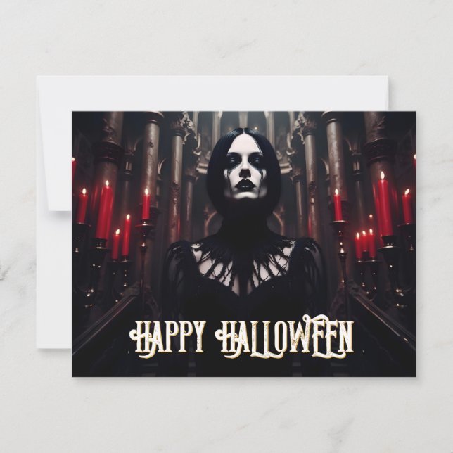 Feliz Halloween - Celebración Gótica Oscura (Anverso)