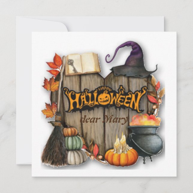 Feliz Halloween con nombre (Anverso)