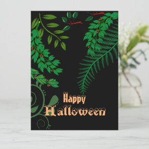 Feliz Halloween Creepy Spooky Greenery Dark Night