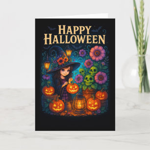 Feliz Halloween Cubierta Tiras de Calabaza Tarjeta