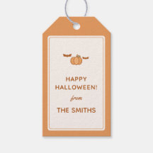 Feliz Halloween de" Etiqueta de Regalo Familiar